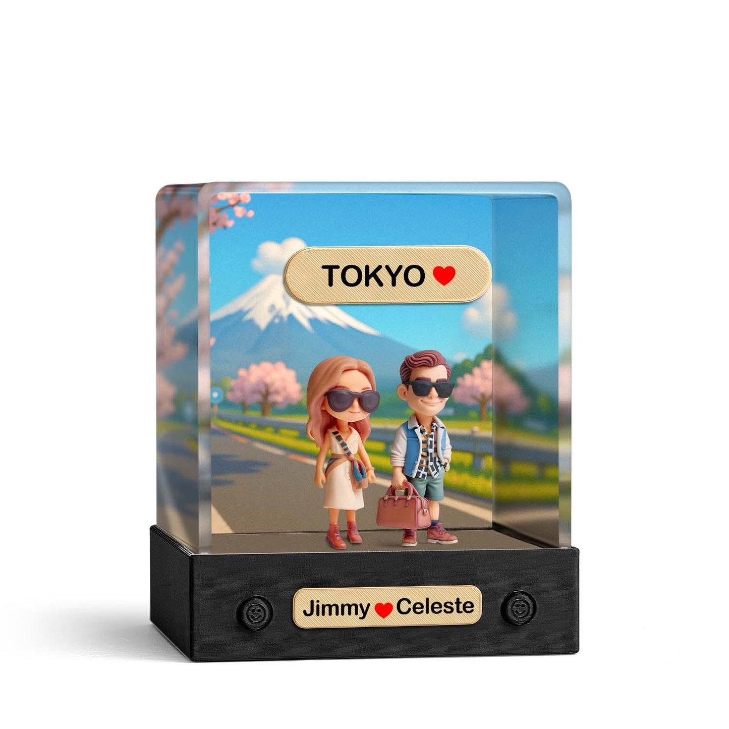 Custom 3D Action Figure Acrylic Box Decoration From Your Photo Personalized Background Toy Figure Custom Action Figure Gifts For Him/Her