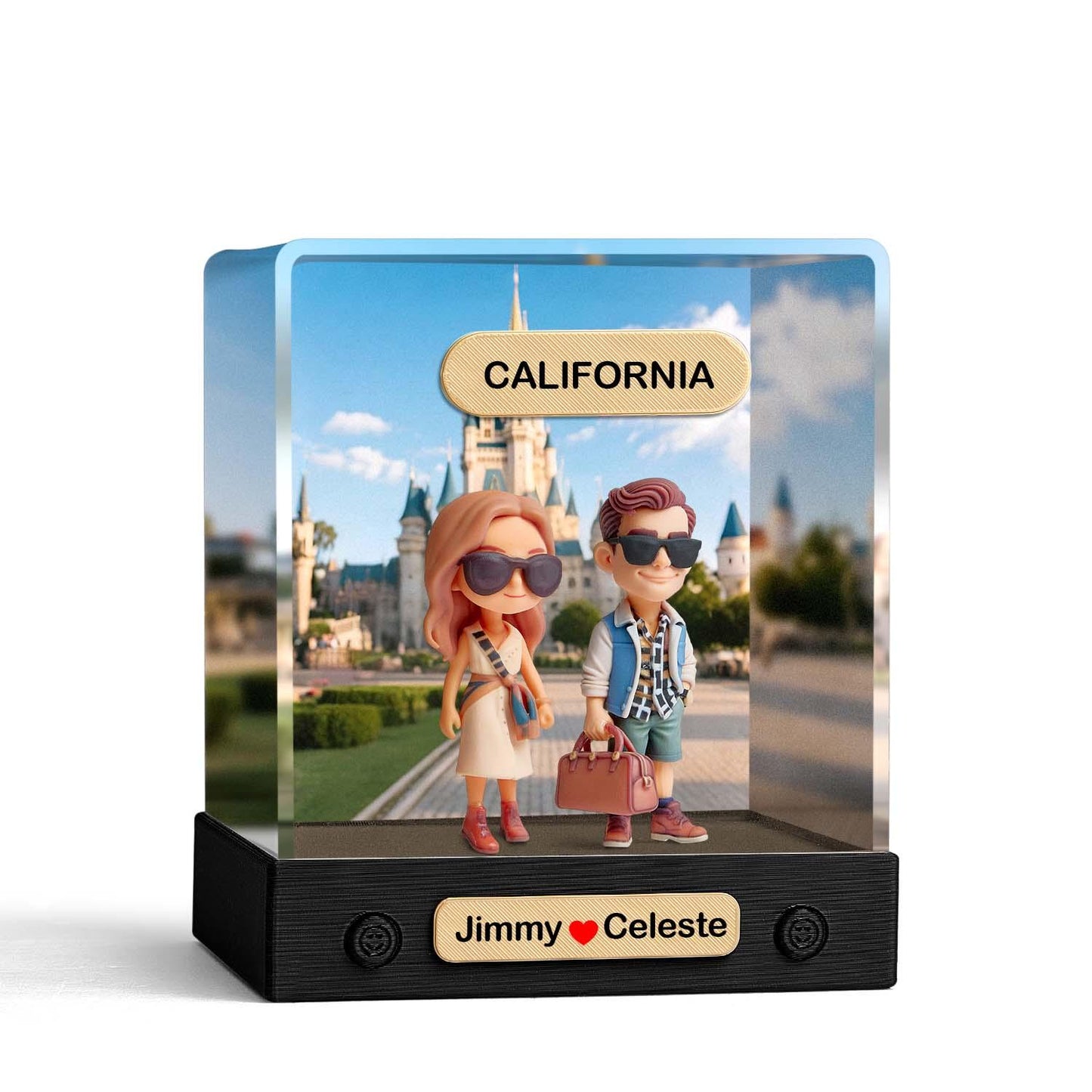 Custom 3D Action Figure Acrylic Box Decoration From Your Photo Personalized Background Toy Figure Custom Action Figure Gifts For Him/Her
