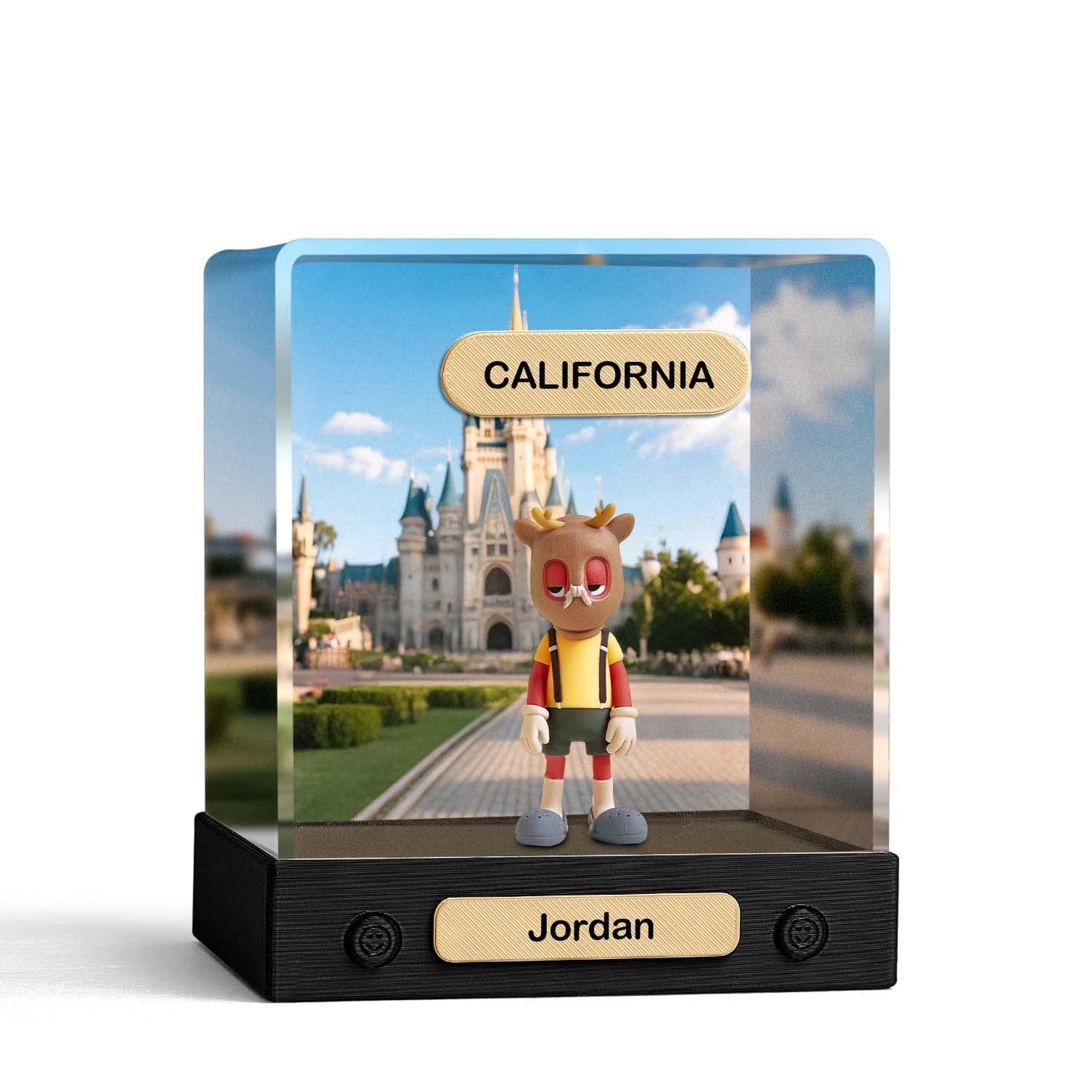 Custom 3D Action Figure Acrylic Box Decoration From Your Photo Personalized Background Toy Figure Custom Action Figure Gifts For Him/Her