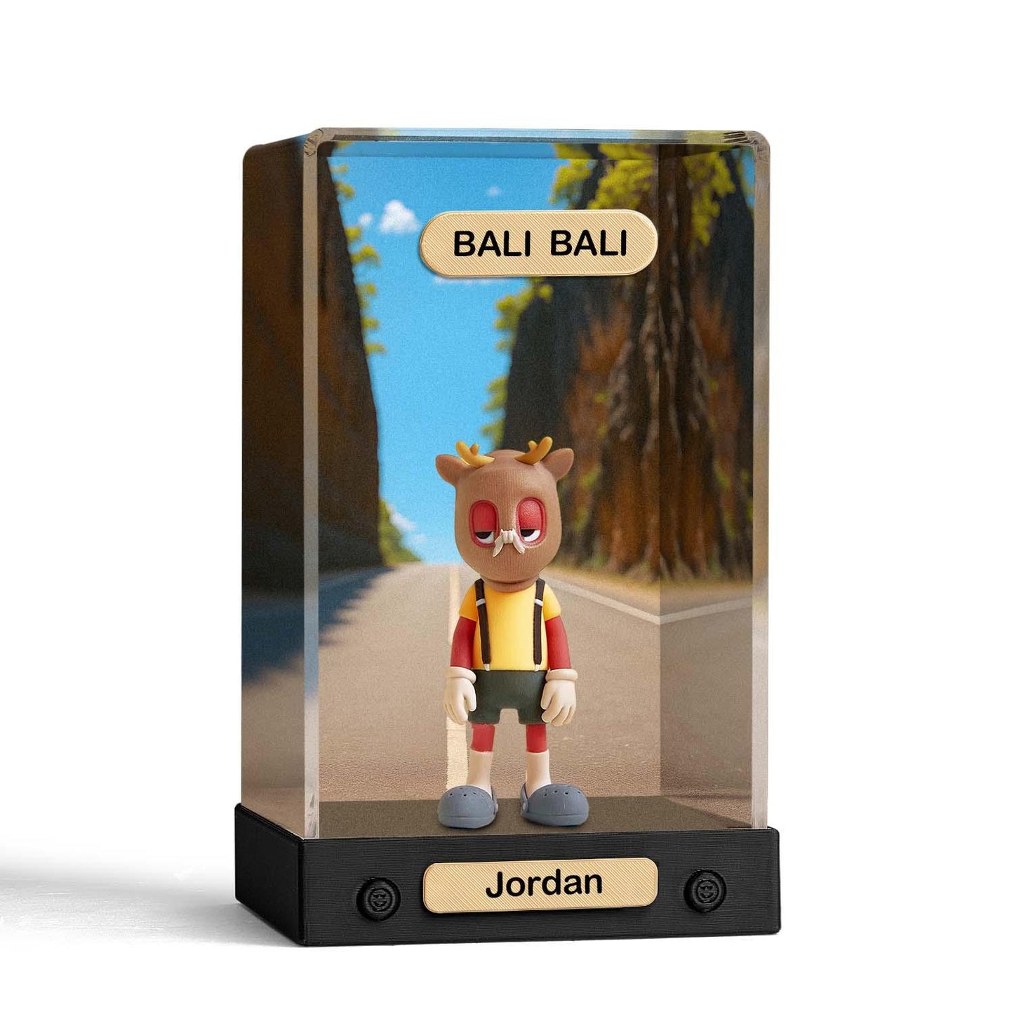 Custom 3D Action Figure Acrylic Box Decoration From Your Photo Personalized Background Toy Figure Custom Action Figure Gifts For Him/Her