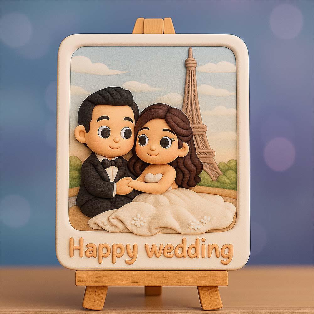Custom Figurine 3D Printed Couple Gift Custom Photo Decoration Romantic Personalized Wedding Decoration