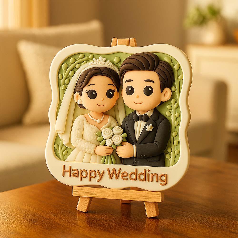 Custom Figurine 3D Printed Couple Gift Custom Photo Decoration Romantic Personalized Wedding Decoration