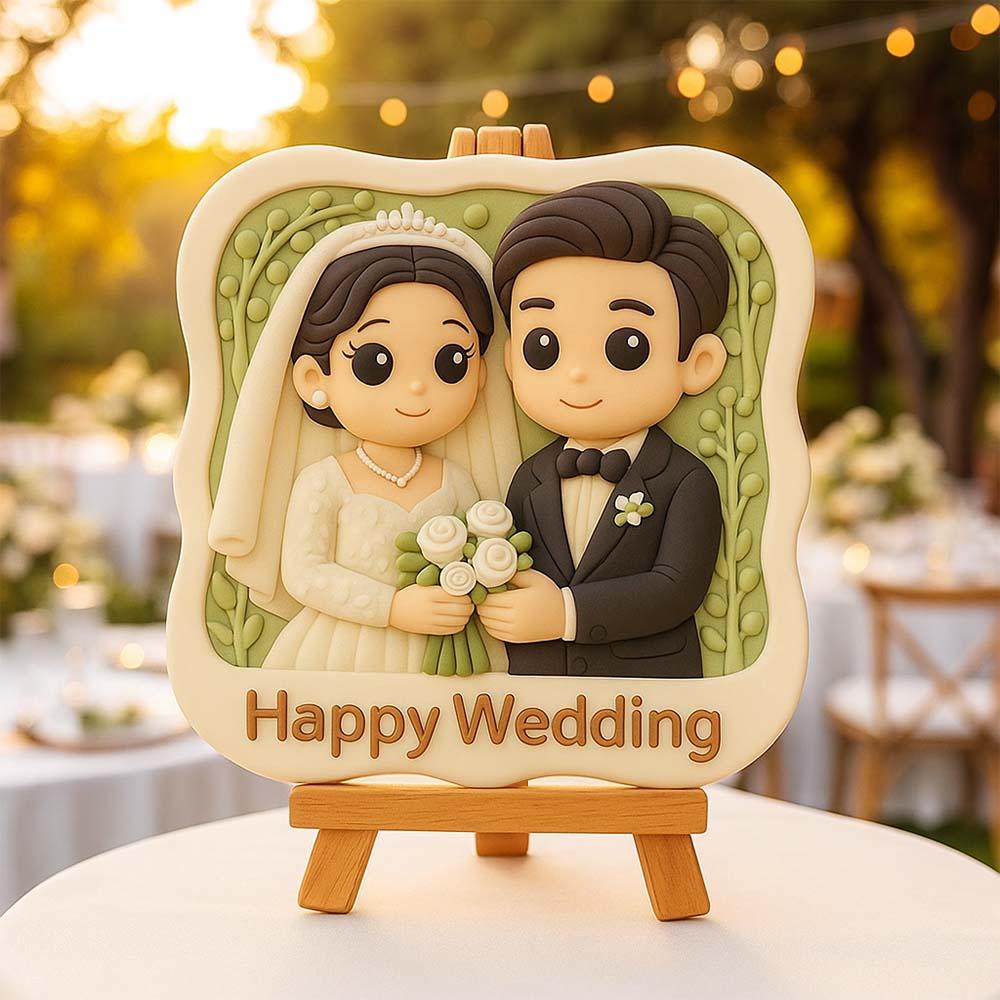 Custom Figurine 3D Printed Couple Gift Custom Photo Decoration Romantic Personalized Wedding Decoration