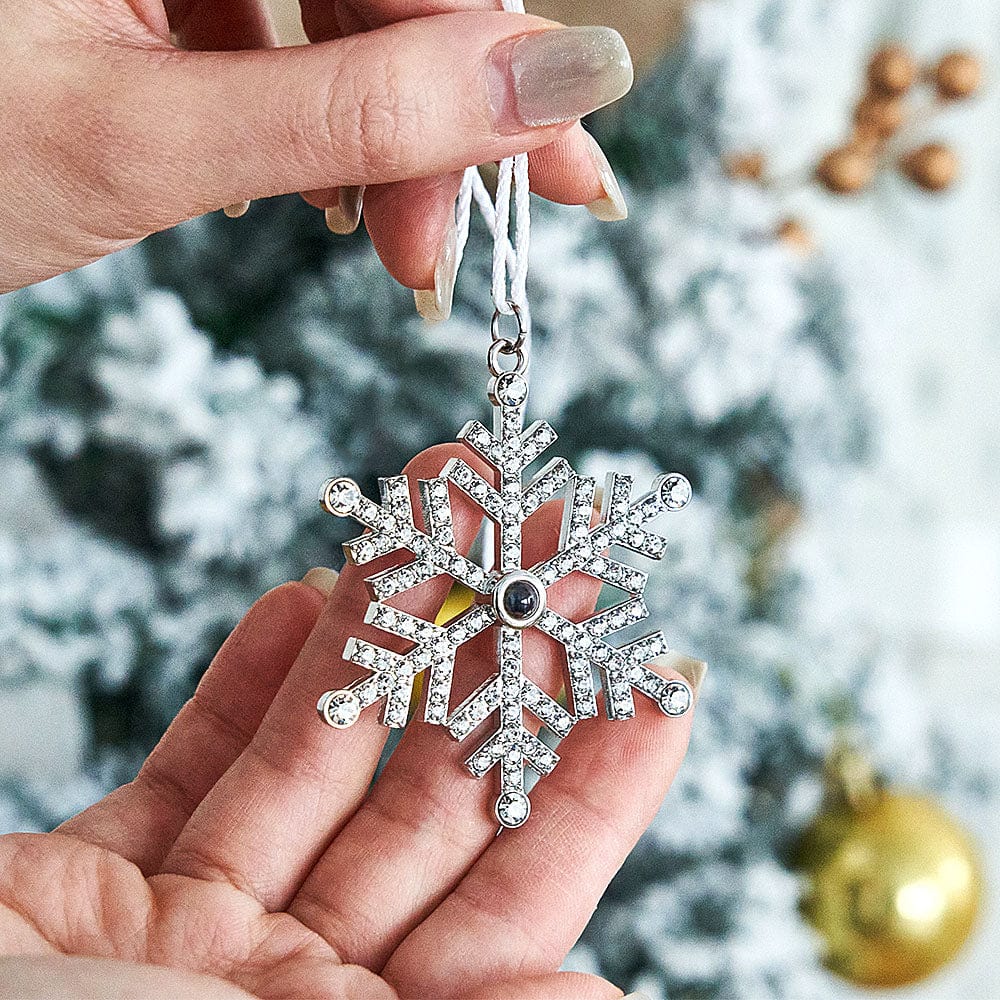 Personalized Projection Ornament Custom Photo Snowflake Christmas Gifts Multiple Styles