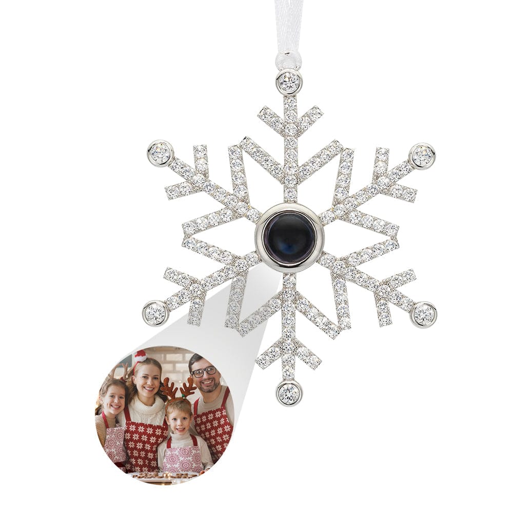 Personalized Projection Ornament Custom Photo Snowflake Christmas Gifts Multiple Styles