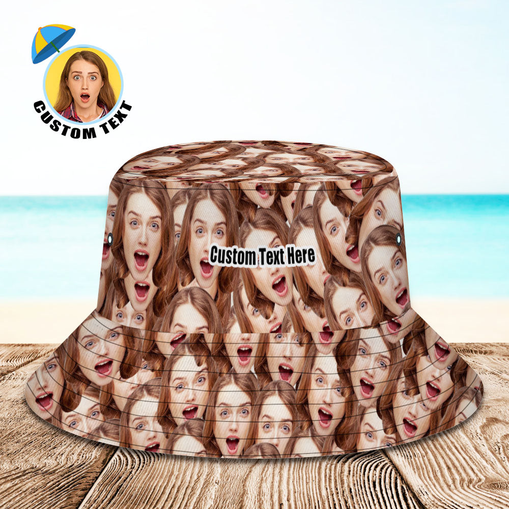 Custom Bucket Hat Unisex Face Mash Bucket Hat Personalize Wide Brim Outdoor Summer Cap Hiking Beach Sports Hats Team Gifts
