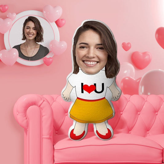 I LOVE U Pillow Face Pillow Valentine's Day Gifts Magician Doll
