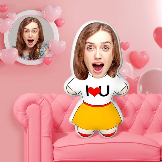 Face Pillow Custom Face Pillow I Love You Minime Pillow Personalised Photo Minime Pillow Gifts