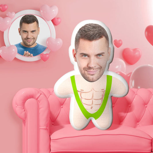 Pillow Face Mankini Minime Throw Pillow Custom Face Gifts Personalized Photo Minime Pillow
