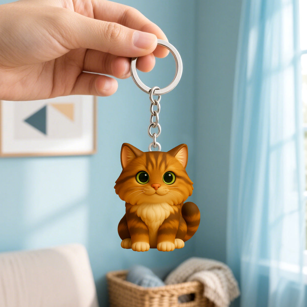 Creative Custom Keychain with Your Cartoon Character Personalized 3D Figure for Couples Friends Kids