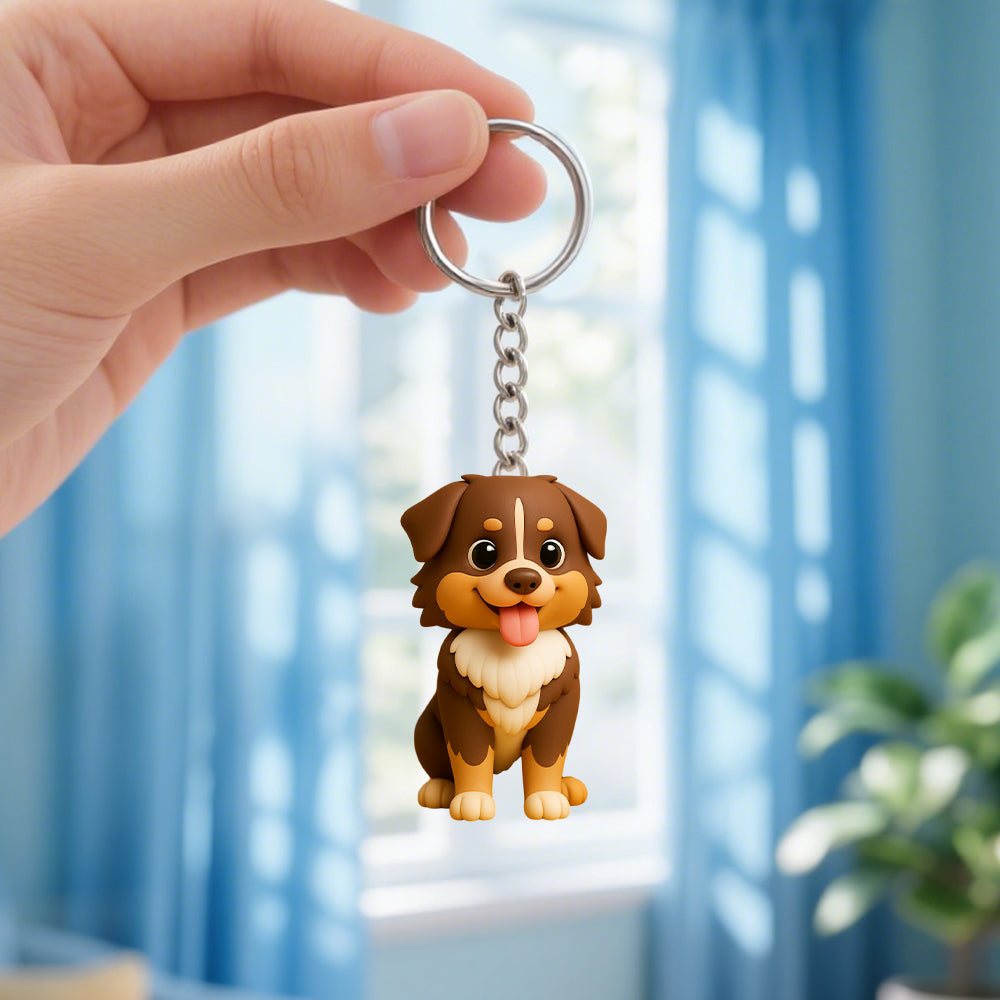 Creative Custom Keychain with Your Cartoon Character Personalized 3D Figure for Couples Friends Kids