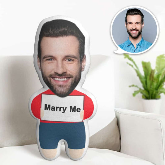 Custom Face Pillow, Cartoon Marry Me Face Doll, the Best Gift for Lover Valentine's Day Gift