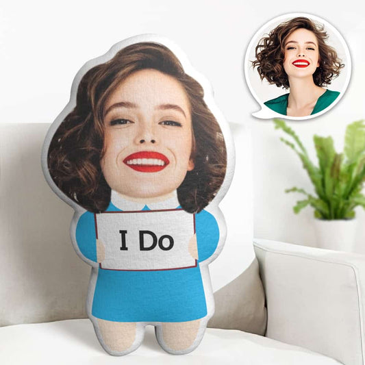 Custom Face Pillow, Cartoon I Do Face Doll, the Best Gift for Lover Valentine's Day Gift