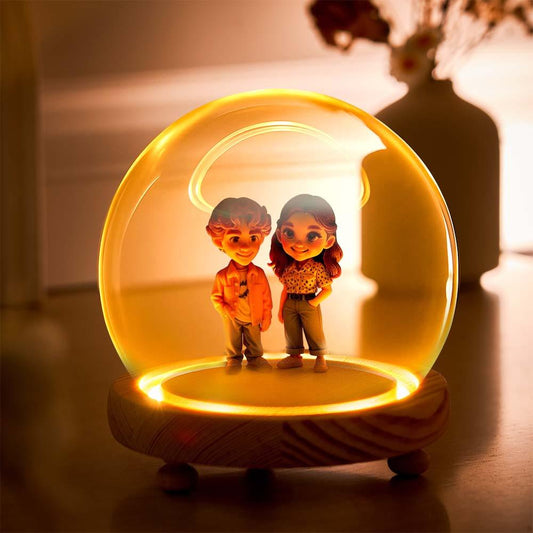 Custom 3D Action Figure Night Light from Your Photo Personalized Toy Figure Unique & Memorable Gift for Lovers, Boyfriends, Girlfriends