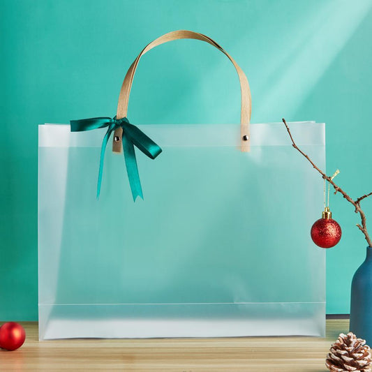 Reusable Gift Bag PVC Plastic Bag 40*30*10cm=15.75*11.81*3.94in