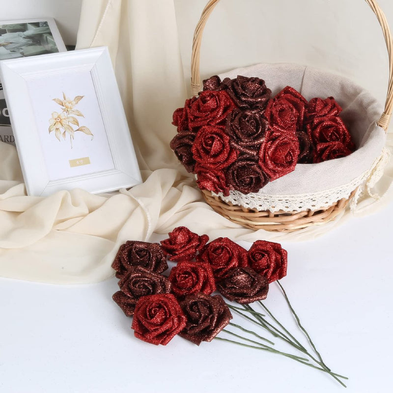 Glitter Rose Bouquet Best Anniversary Gift for Her