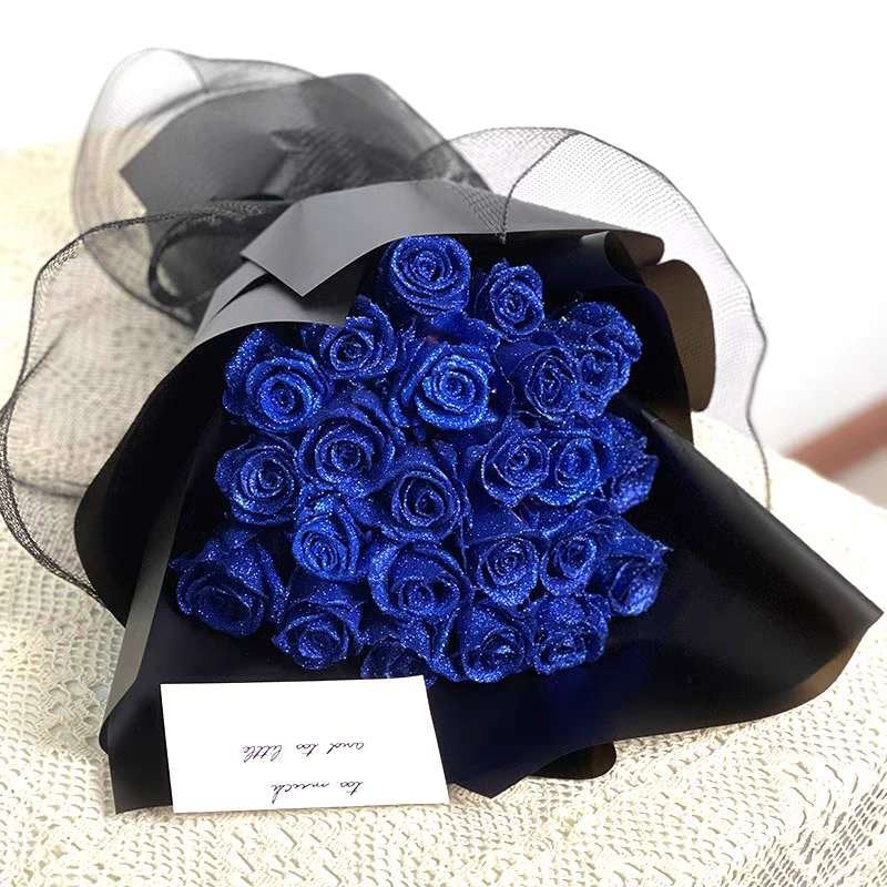 Glitter Rose Bouquet Best Anniversary Gift for Her