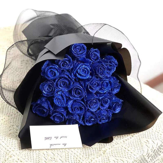 Glitter Rose Bouquet Best Anniversary Gift for Her