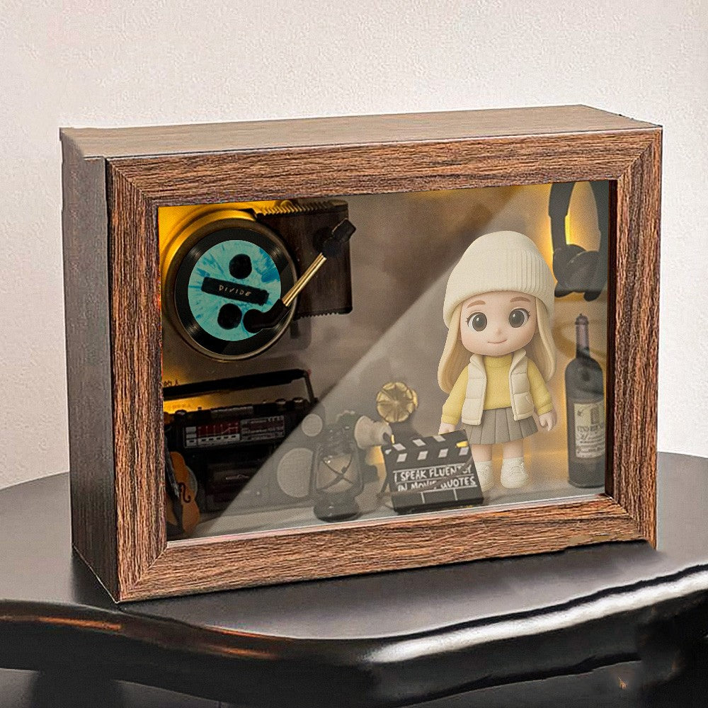 Custom Photo 3D Action Figure Music Box Personalized Music Player Gift for Him/Her