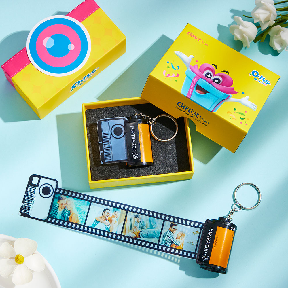 Custom Camera Roll Keychain Personalized Film Keychain Anniversary Gifts Valentine's Gifts