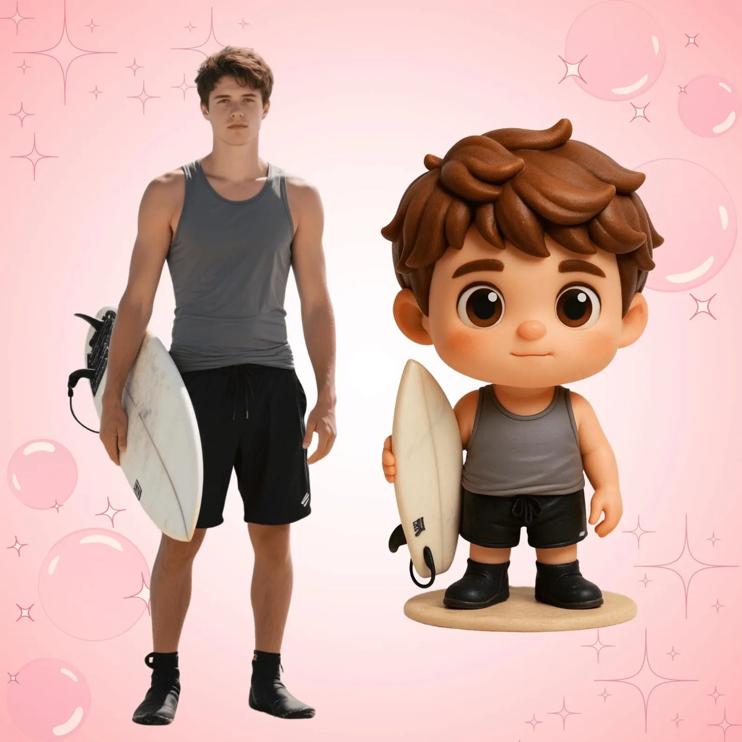 Custom 3D Sports Action Figure Made from Your Photo Perfect Gift for Sport Lovers