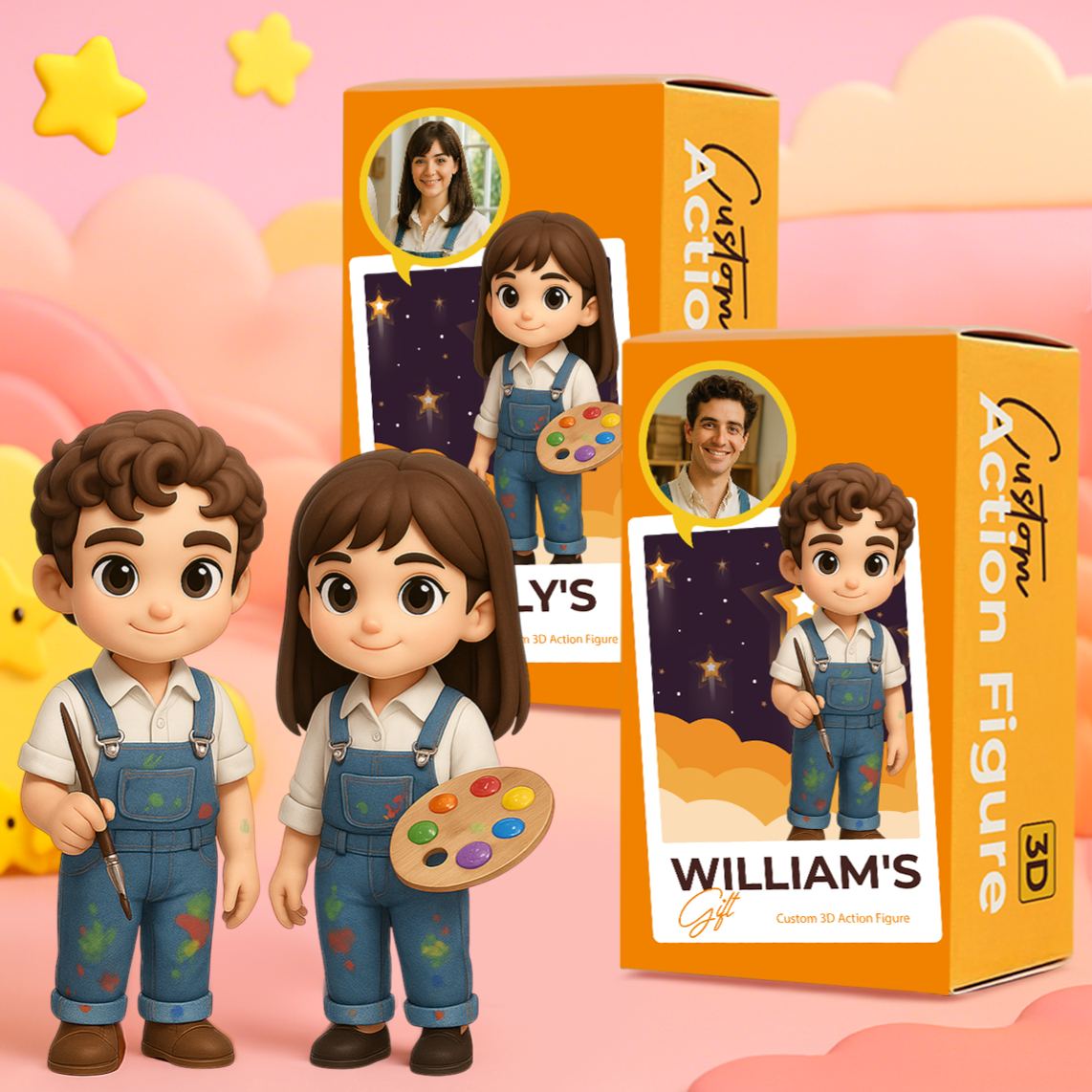 Create Your Own Couple Figurines Custom 3D Characters for Wedding Proposal or Love Celebration Based on Real People