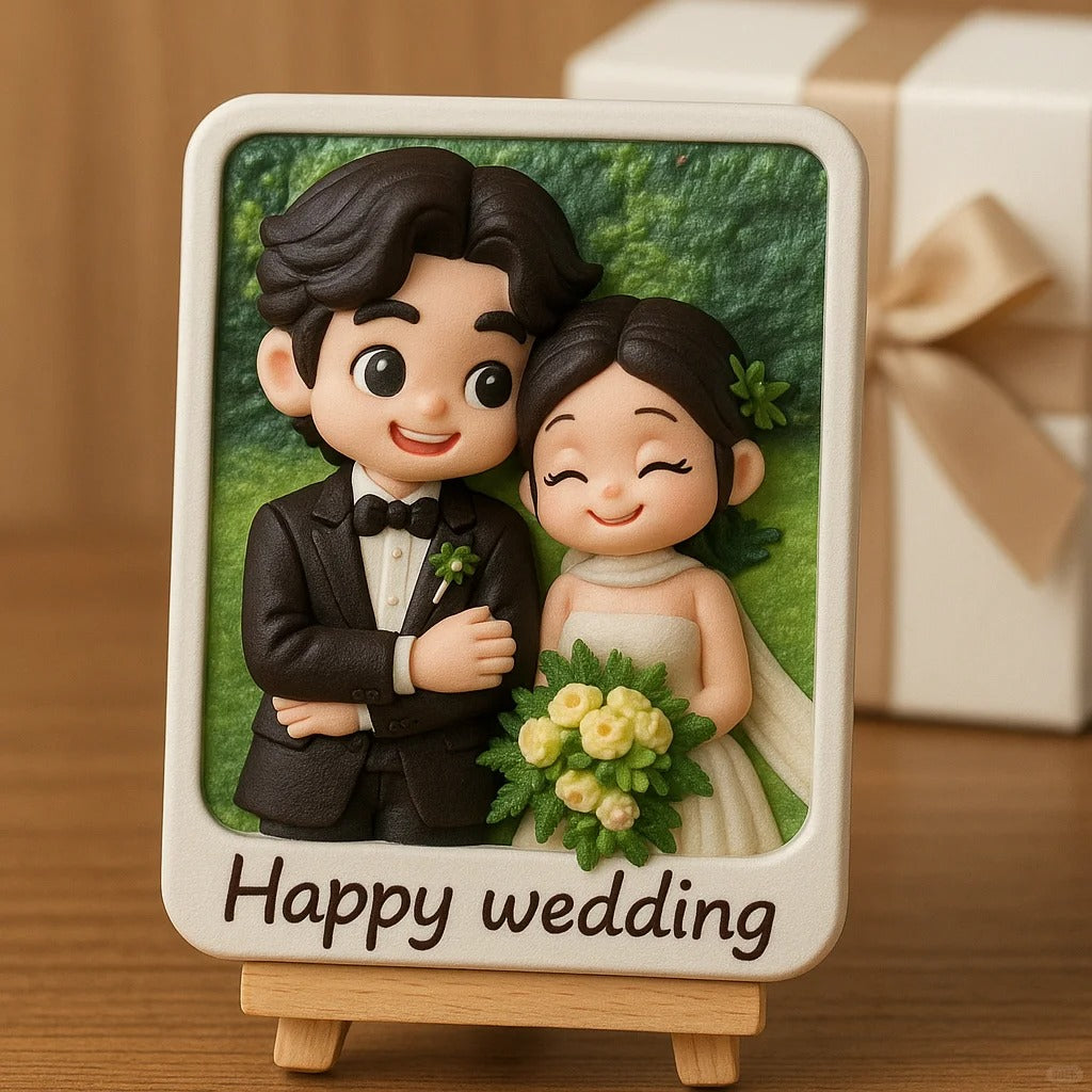 Personalized 3D Printed Wedding Couple Figure from Photo Romantic Gift for Him and Her