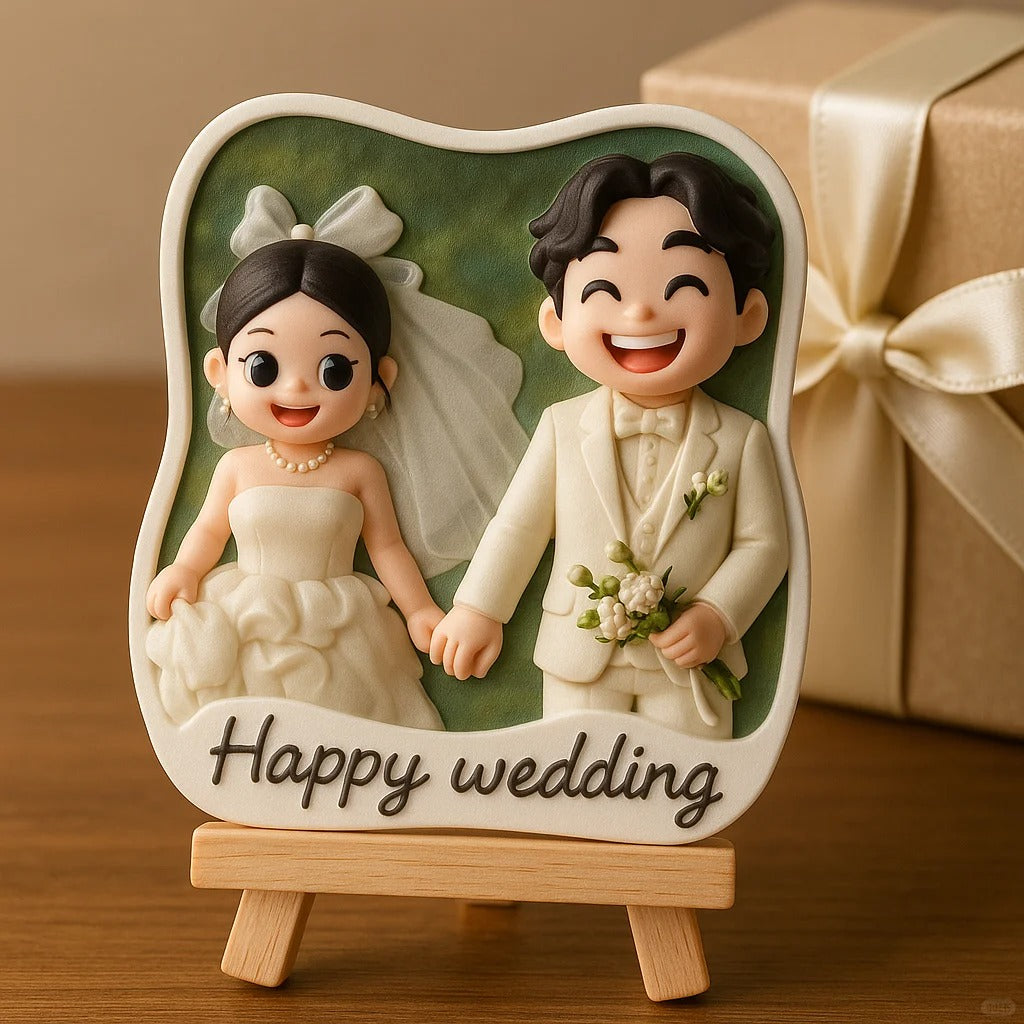Personalized 3D Printed Wedding Couple Figure from Photo Romantic Gift for Him and Her