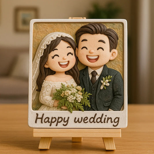 Personalized 3D Printed Wedding Couple Figure from Photo Romantic Gift for Him and Her