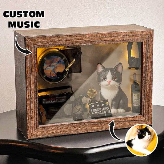 Custom 3D Action Figure Music Box with Personalized Photo and Song Unique Handcrafted Gift for Her with Built in Music Player