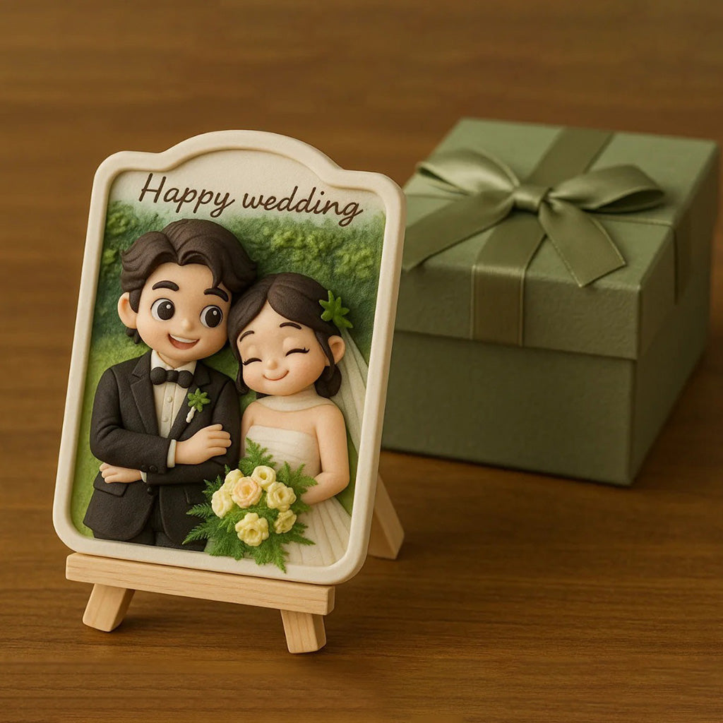 Personalized 3D Printed Wedding Couple Figure from Photo Romantic Gift for Him and Her
