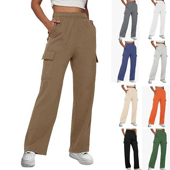New Pocket Design Touch Work Pants Casual Pants For Women